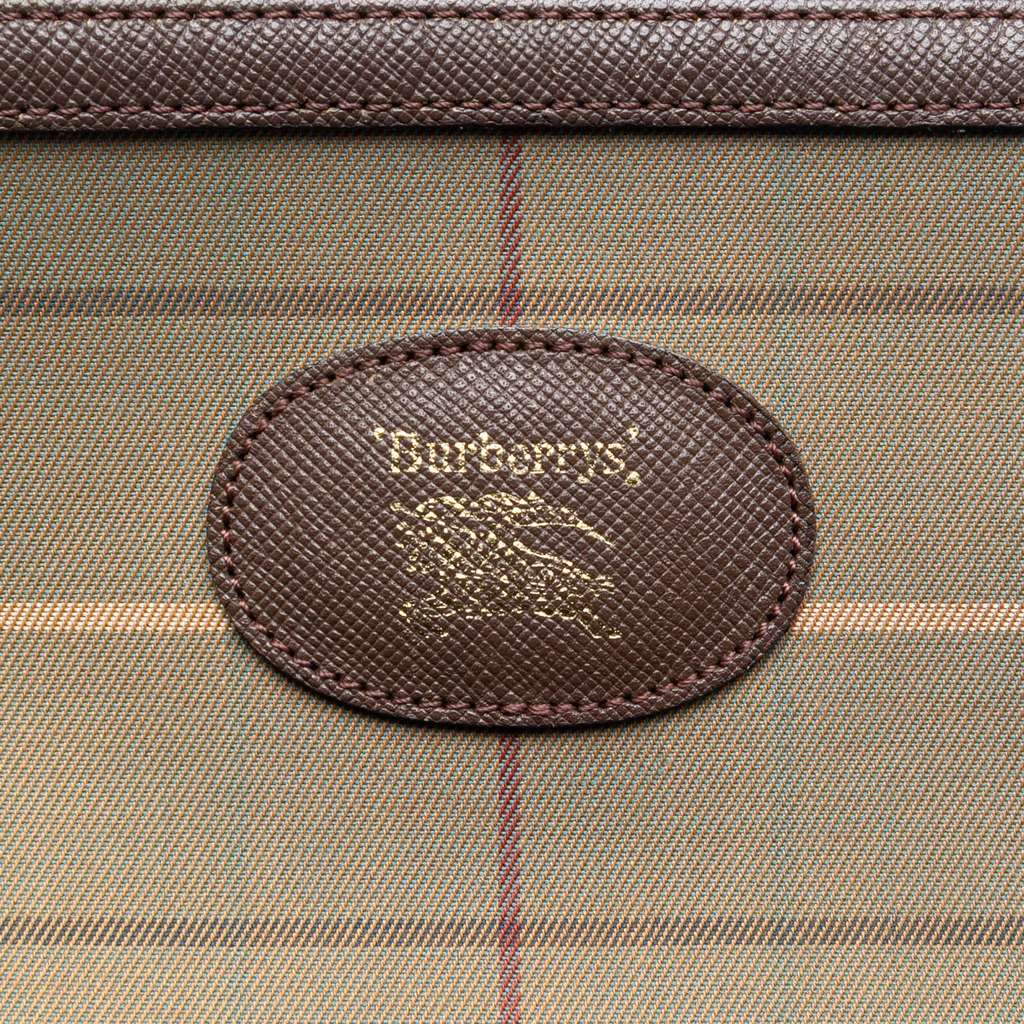 Burberry Vintage Check Canvas Wristlet Clutch Brown Canvas Good condition - Box View