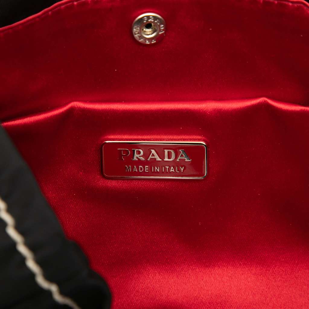 Prada Tessuto Kimono Obi Handbag Black Good condition - Box View