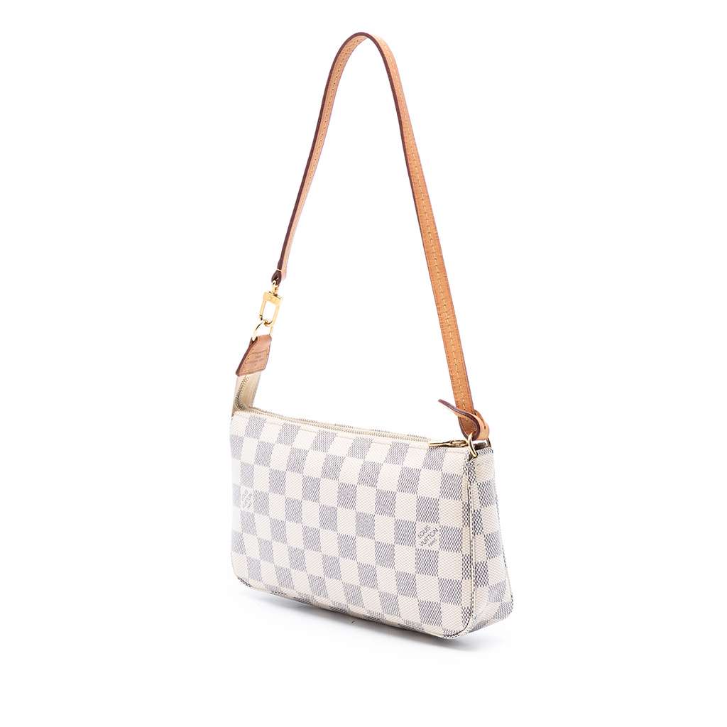 Louis Vuitton Damier Azur Pochette Accessoires White Good condition - Back View