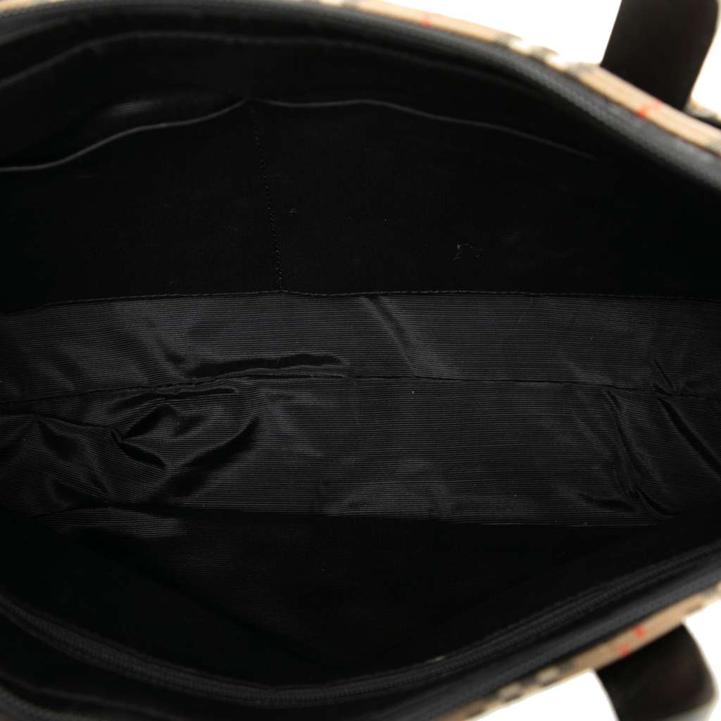 Burberry Haymarket Check Canvas Handbag Brown Canvas Good condition - Model View