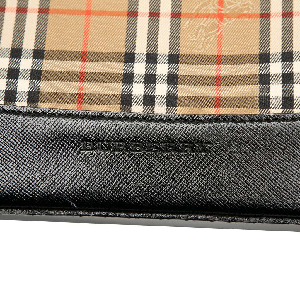 Burberry Haymarket Check Canvas Handbag Brown Canvas Good condition - Box View