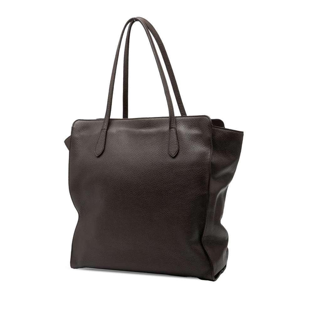 Gucci Dollar Calfskin Interlocking G Tote Brown Leather Good condition - Back View