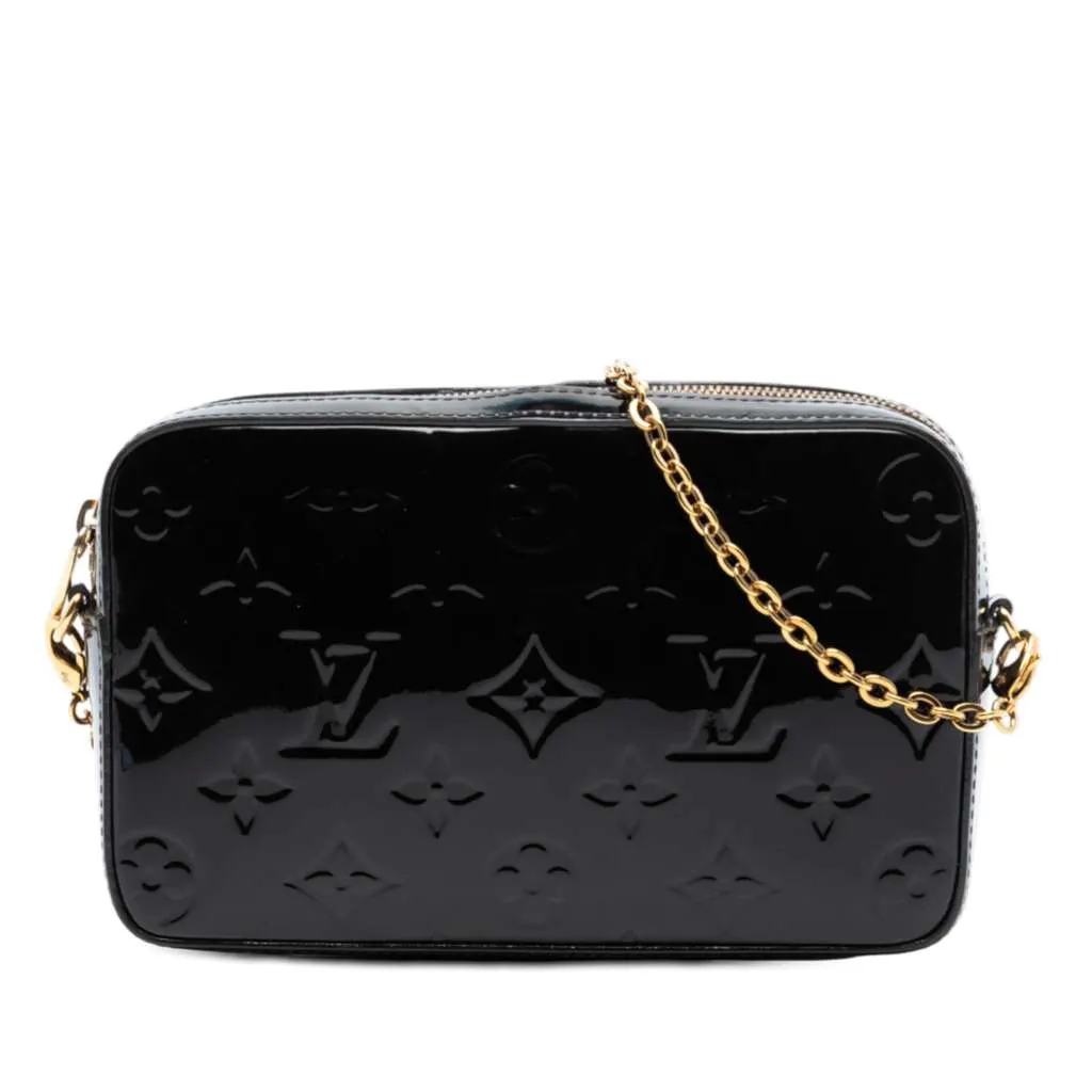 Louis Vuitton Monogram Vernis Camera Pouch Purple Leather Good - Front View