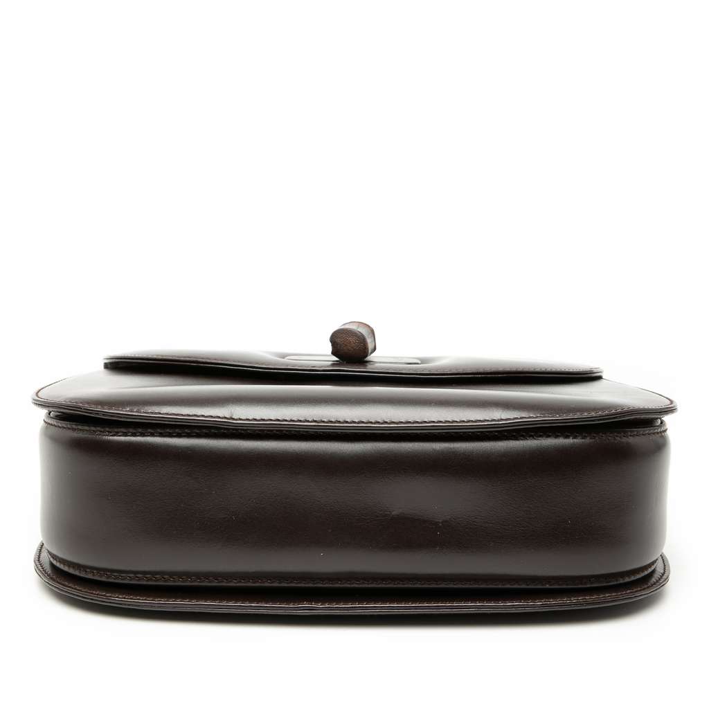 Gucci Calfskin Bamboo Night Brown Leather Good condition - Inside View