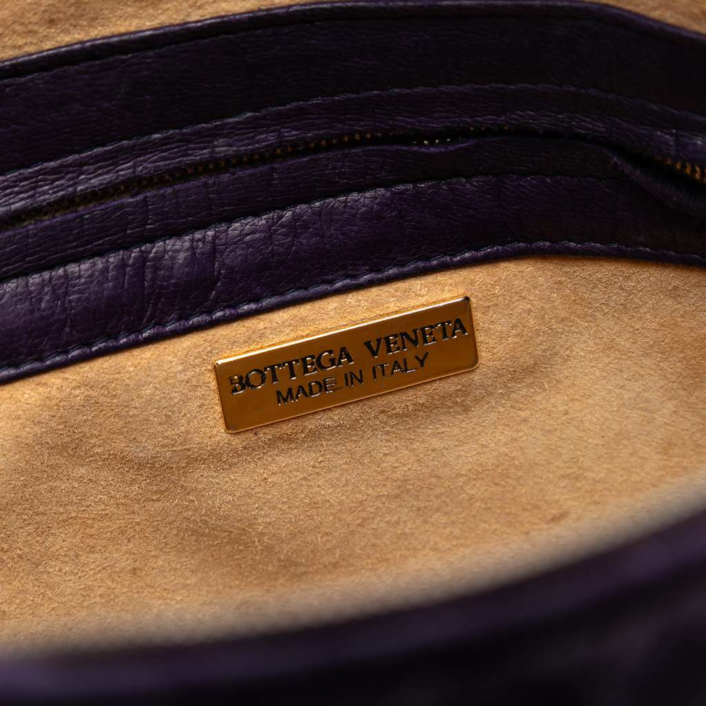 Bottega Veneta Nappa Intrecciato Crossbody Purple Leather Good condition - Box View