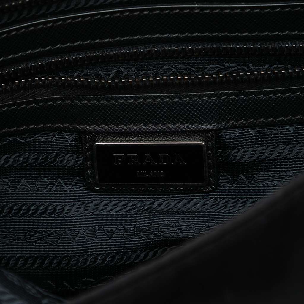 Prada Tessuto Zip Top Crossbody Black Good condition - Box View