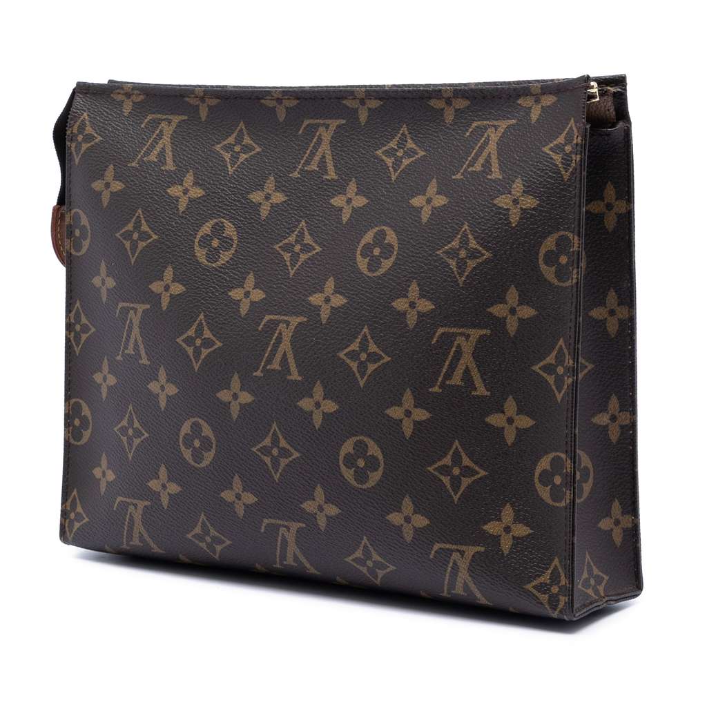 Louis Vuitton Monogram Toiletry Pouch 26 Brown Good condition - Back View