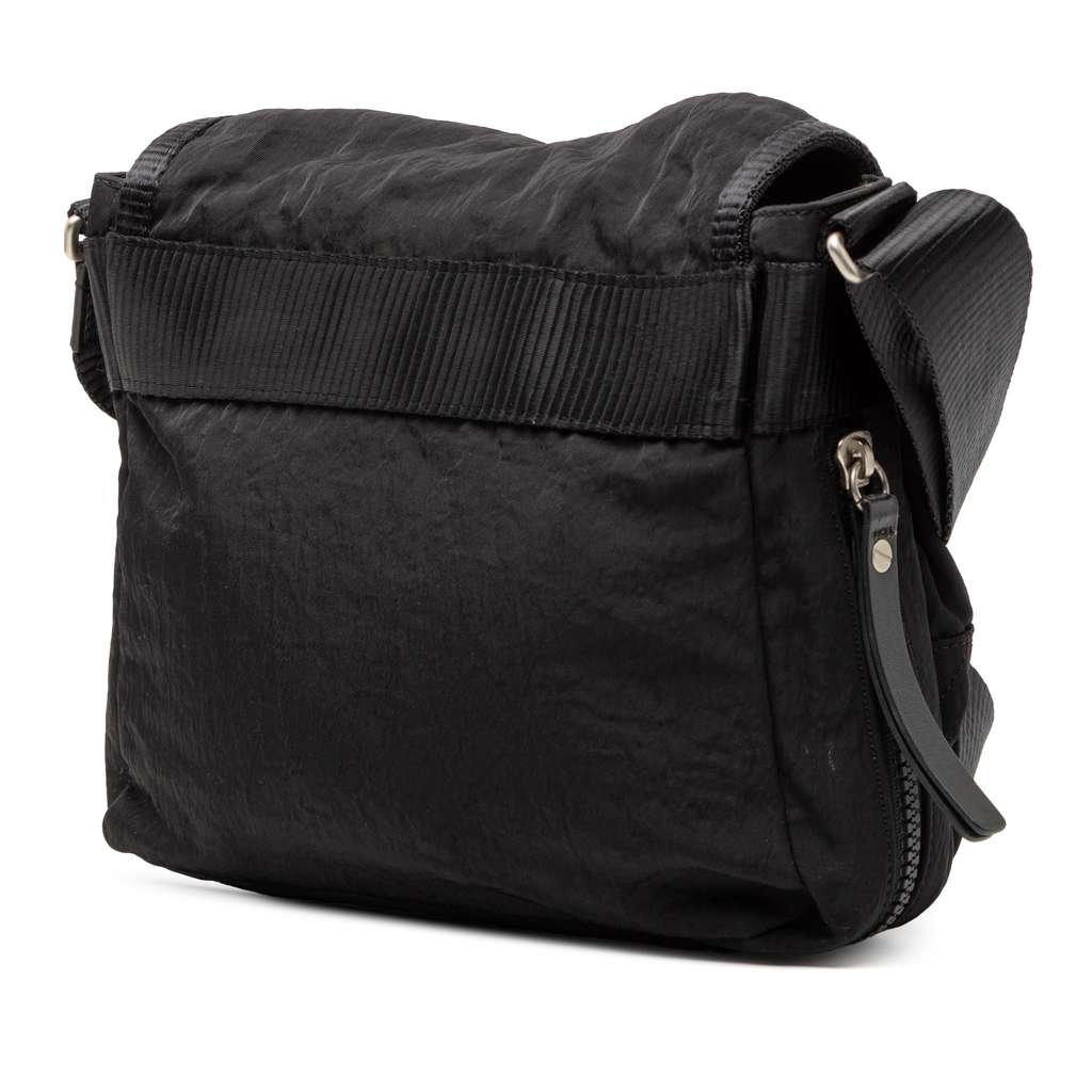 Chanel CC Nylon Sport Line Buckle Flap Crossbody Black Good condition - Back View