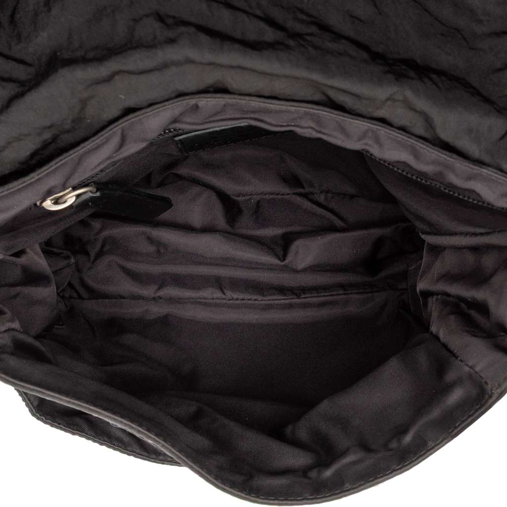 Chanel CC Nylon Sport Line Buckle Flap Crossbody Black Good condition - Model View