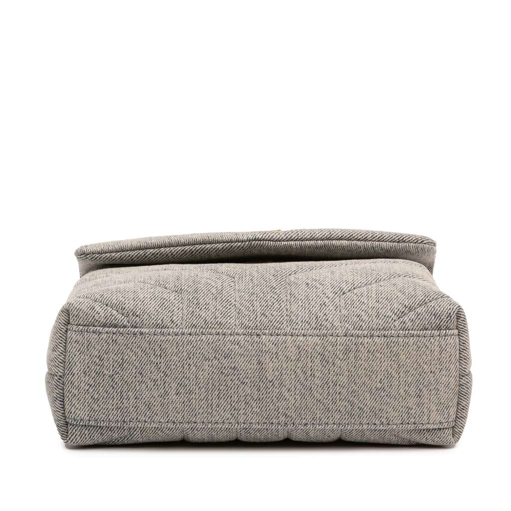 Saint Laurent Toy Matelasse Denim Monogram LouLou Crossbody Blue Denim Good condition - Inside View