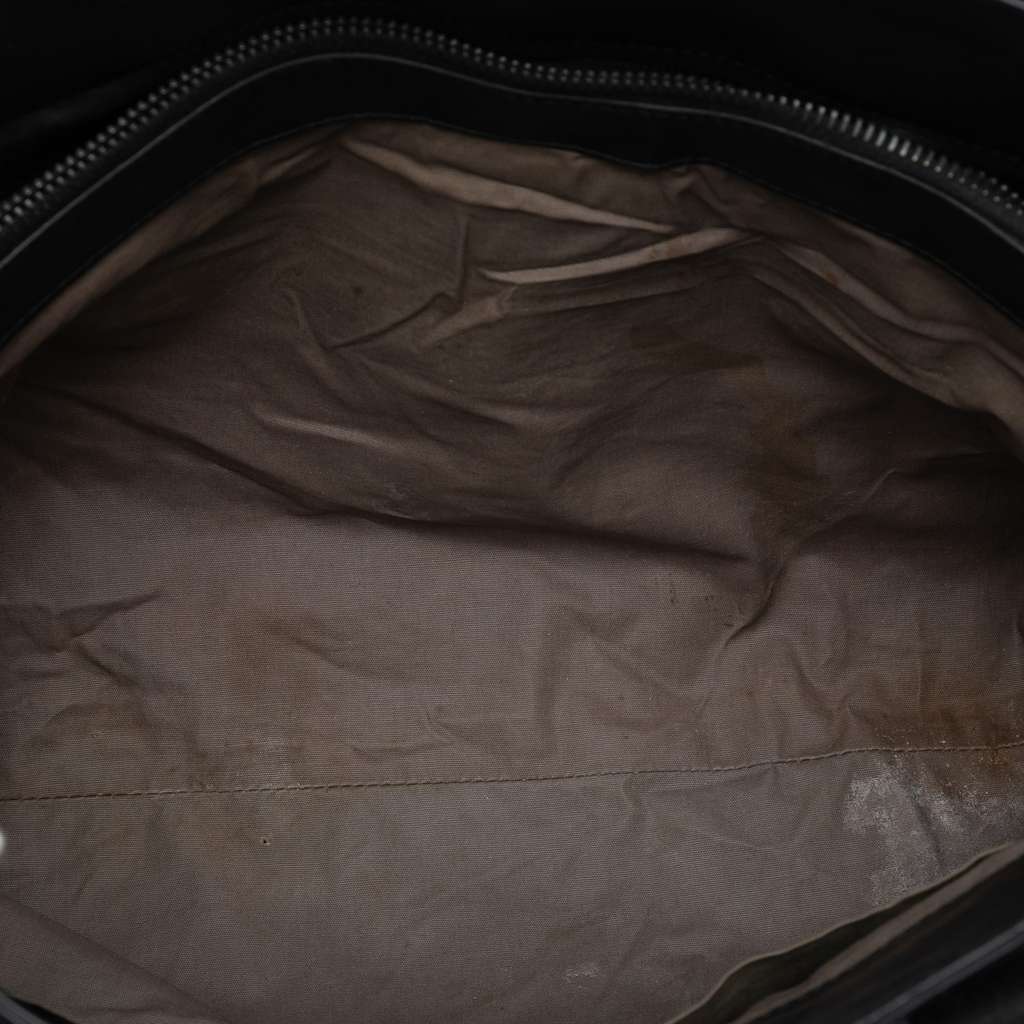 Bottega Veneta Intrecciato Trimmed Leather Soft Briefcase Black Leather Good condition - Model View