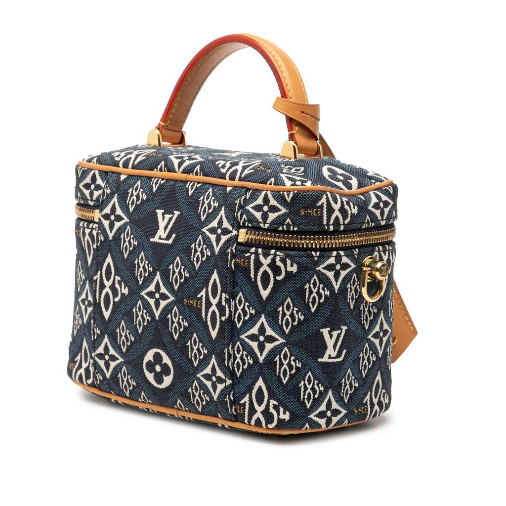 Louis Vuitton Monogram Since 1854 Vanity Case PM Blue Canvas Good condition - Back View