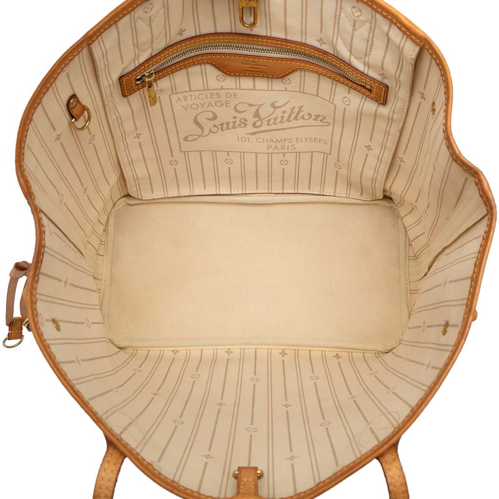 Louis Vuitton Damier Azur Neverfull MM White Good condition - Model View