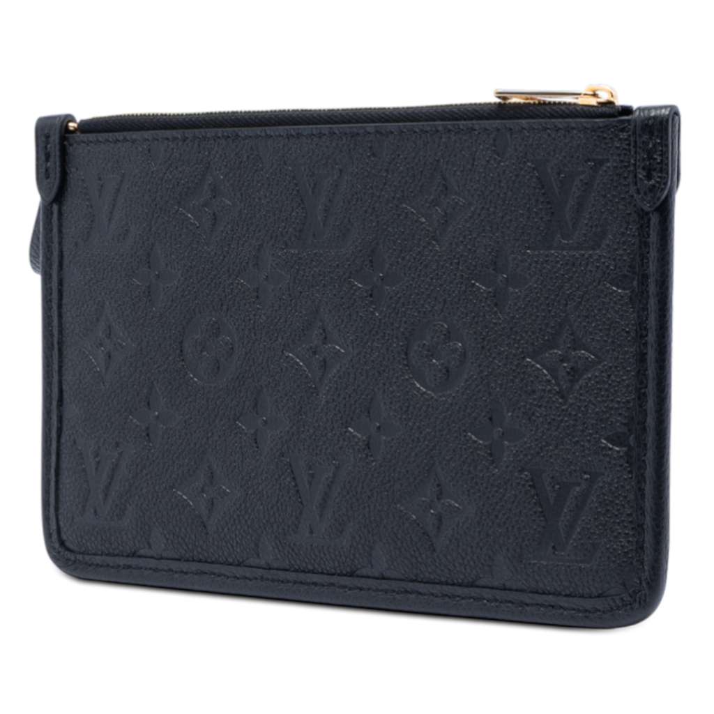 Louis Vuitton Monogram Empreinte Zip Pouch Blue Leather Good condition - Back View