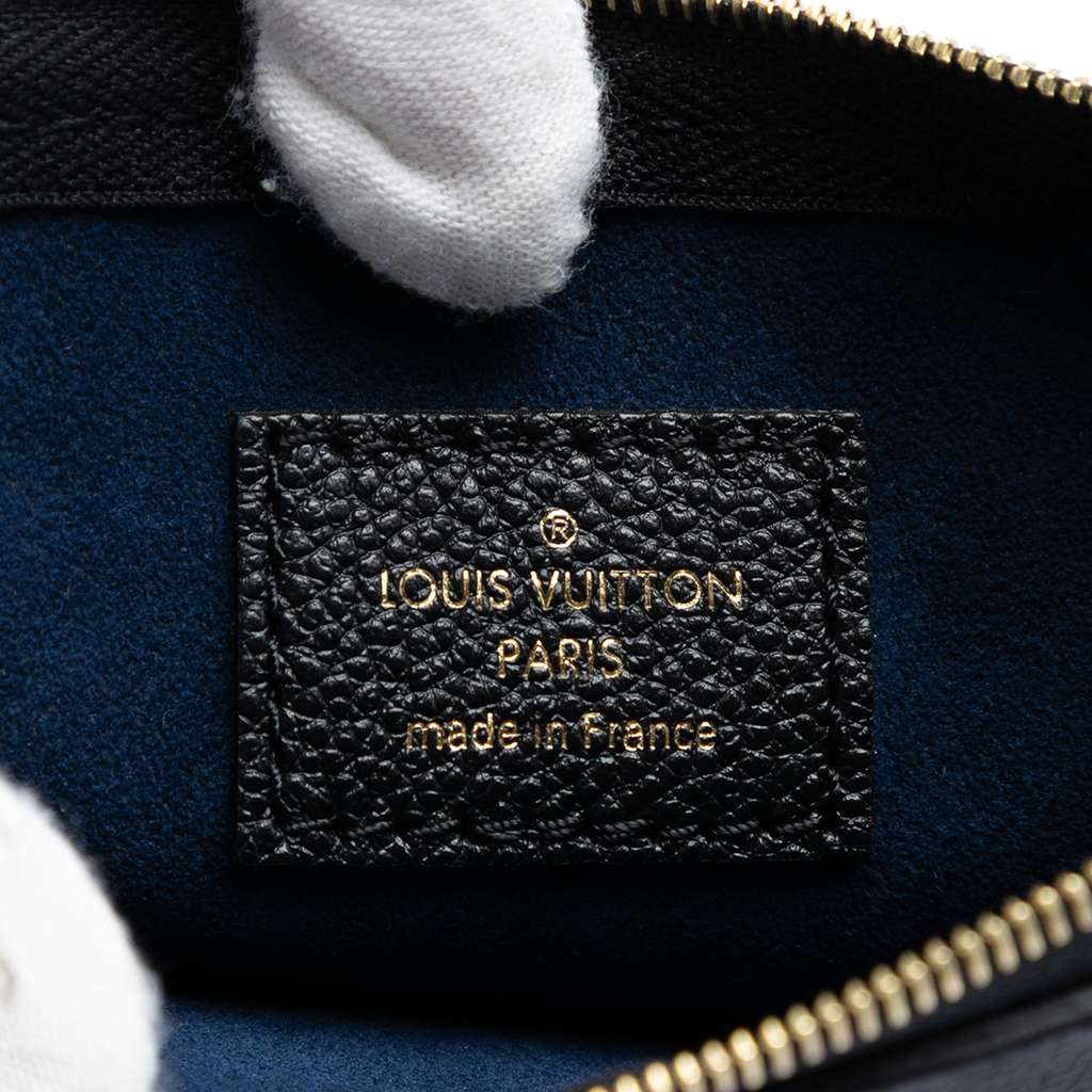 Louis Vuitton Monogram Empreinte Zip Pouch Blue Leather Good condition - Box View