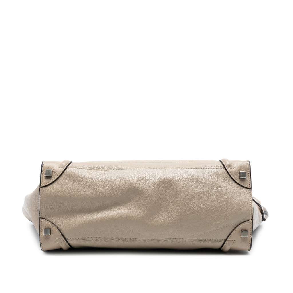 Celine Mini Leather Luggage Tote Brown Leather Good condition - Inside View