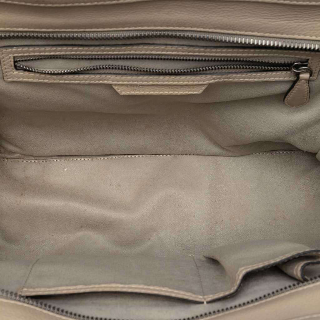 Celine Mini Leather Luggage Tote Brown Leather Good condition - Model View