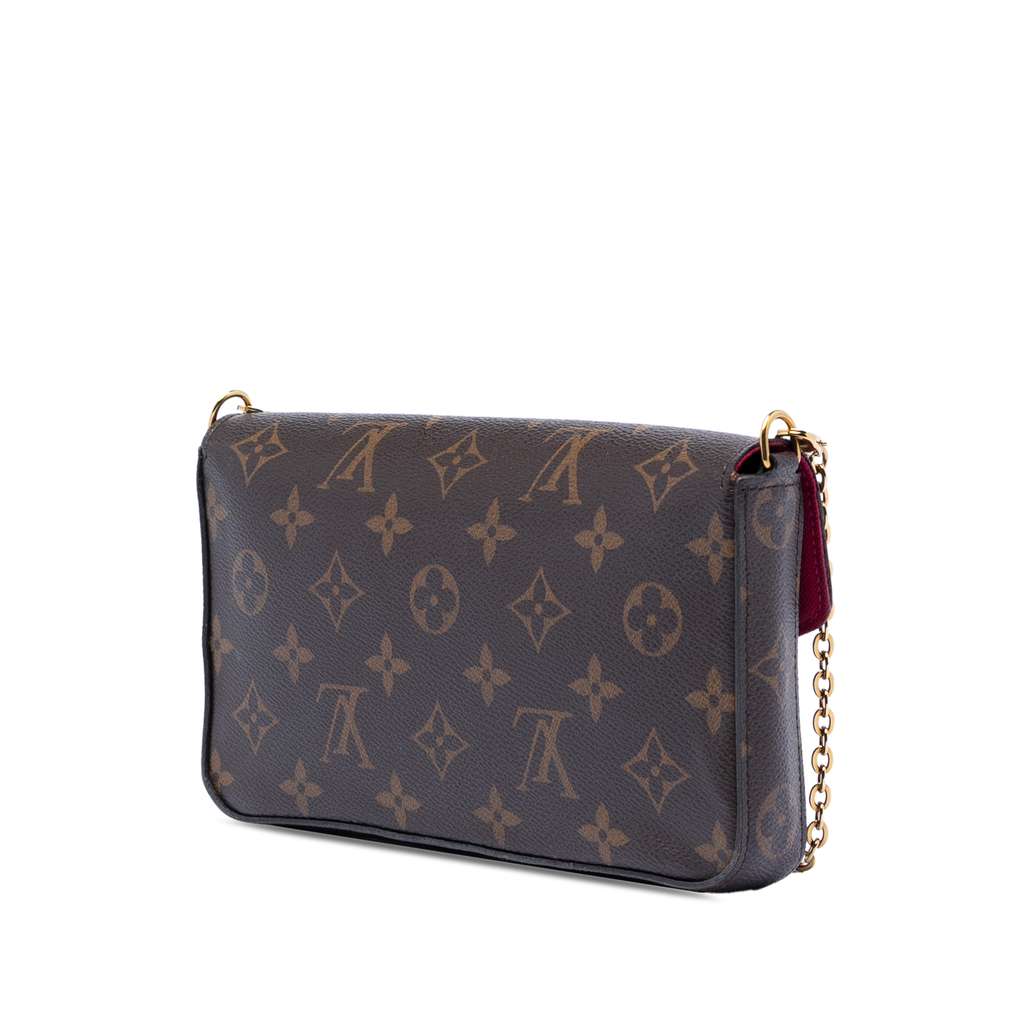 Louis Vuitton Monogram Pochette Felicie Brown Good condition - Back View