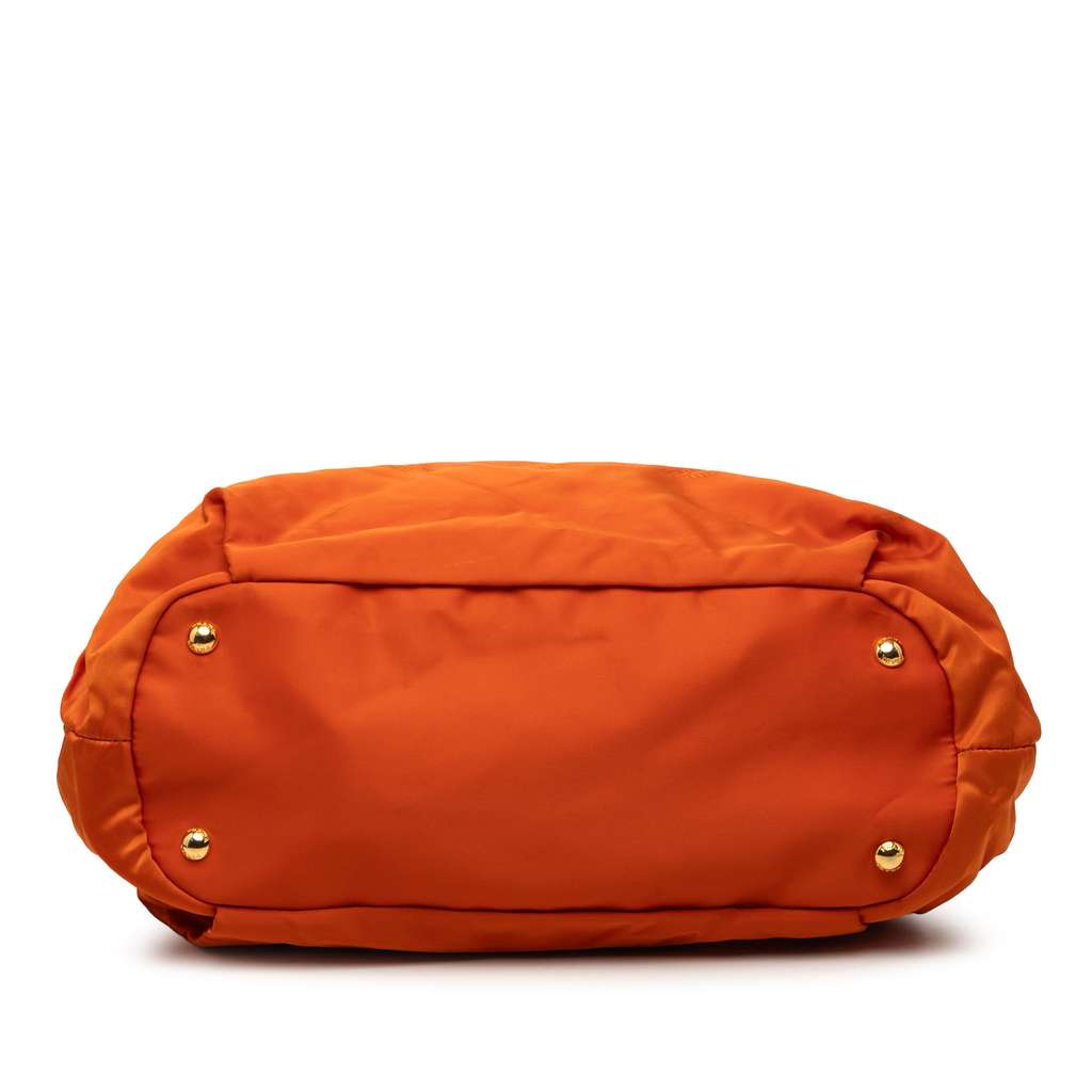 Prada Tessuto Logo Drawstring Tote Orange Good condition - Inside View