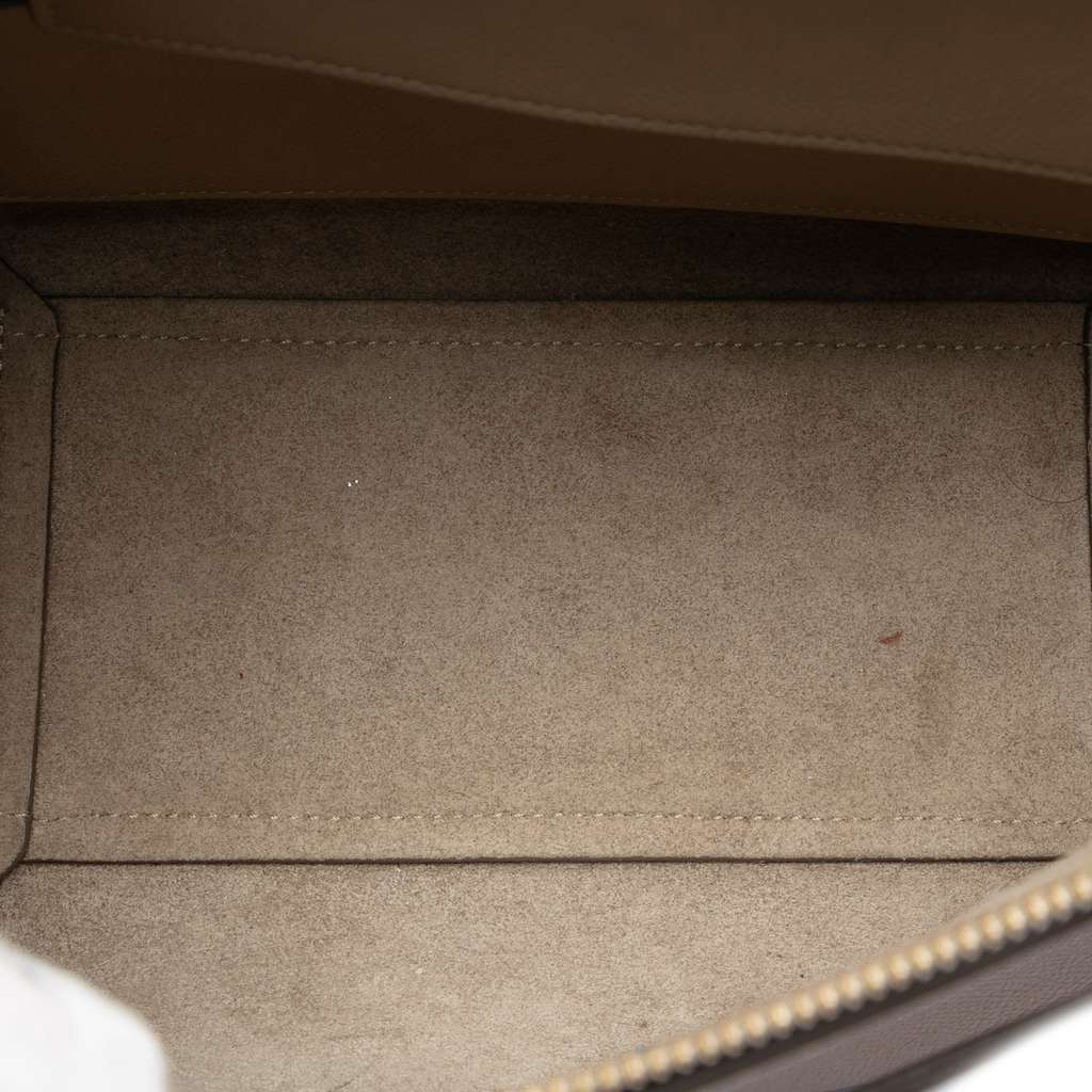 Celine Micro Grained Calfskin Belt Bag Brown Leather Good condition - Model View