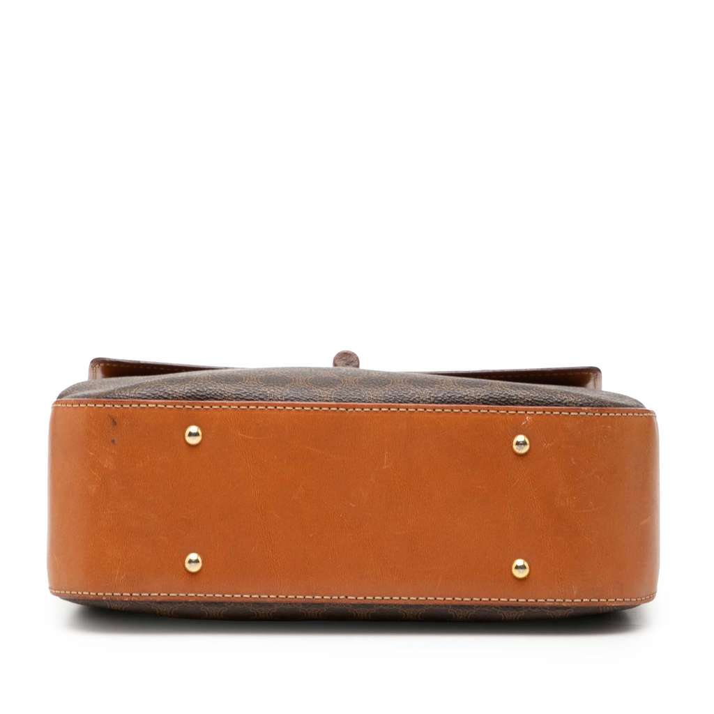 Celine Macadam Coated Canvas Satchel Brown Canvas Good condition - Inside View