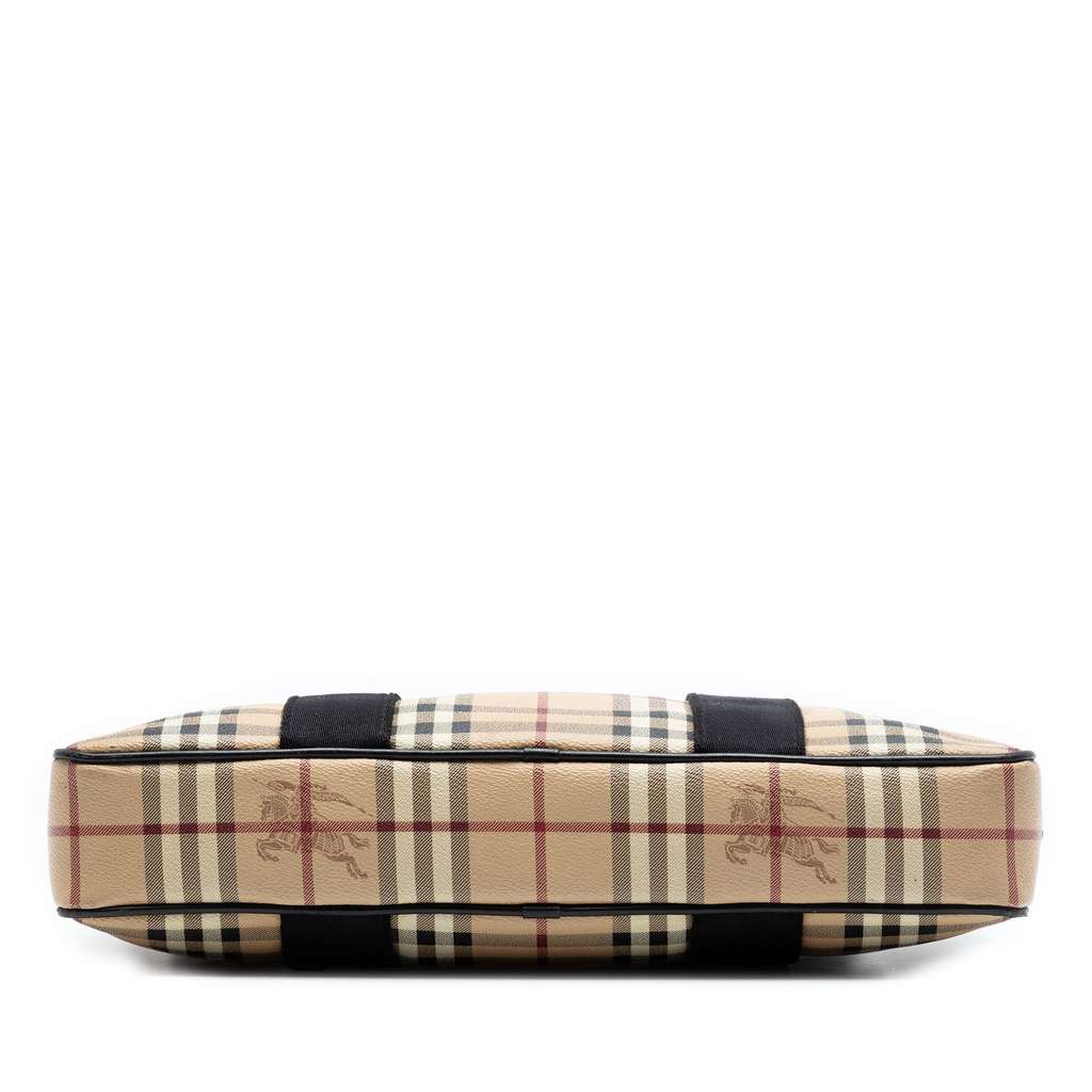 Burberry Haymarket Check Coated Canvas Business Bag Brown Canvas Good condition - Inside View