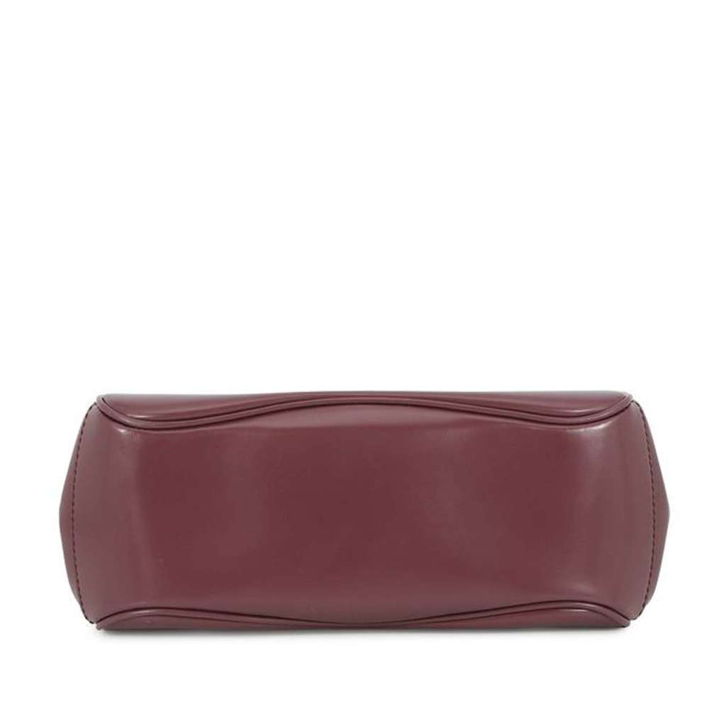 Gucci Smooth Calfskin Lady Lock Handbag Purple Leather Good condition - Inside View