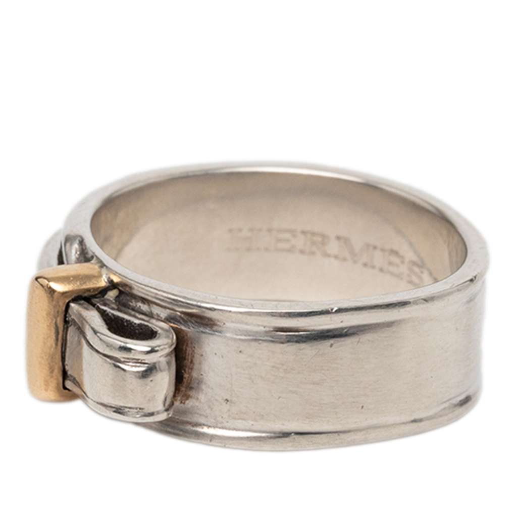 Hermès Sterling Silver and 18K Yellow Gold Artemis Ring Silver Silver Good condition - Back View