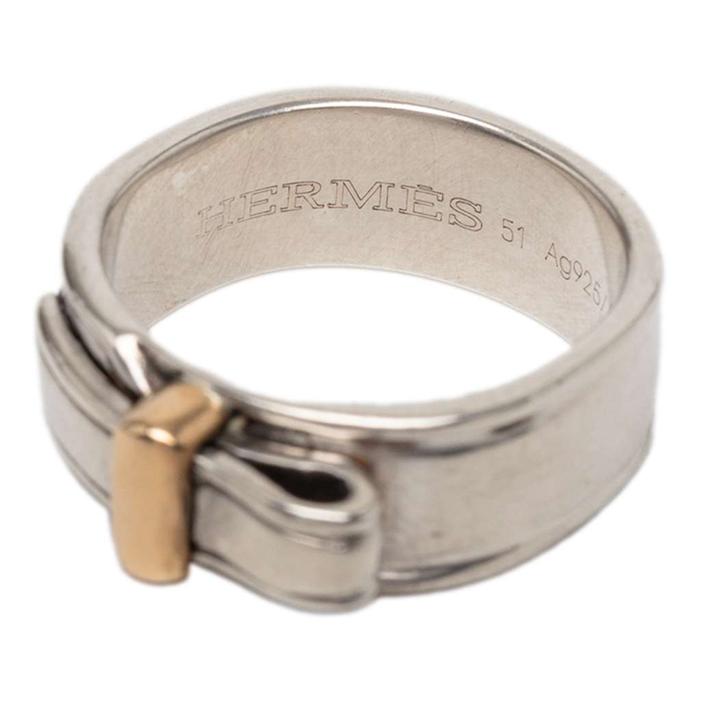 Hermès Sterling Silver and 18K Yellow Gold Artemis Ring Silver Silver Good condition - Model View