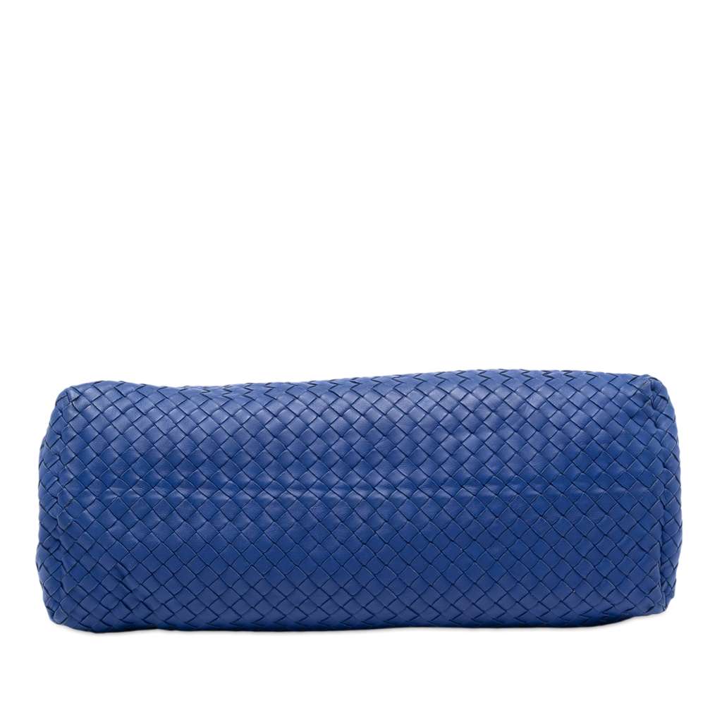 Bottega Veneta Large Nappa Intrecciato Double Chain Tote Blue Leather Good condition - Inside View