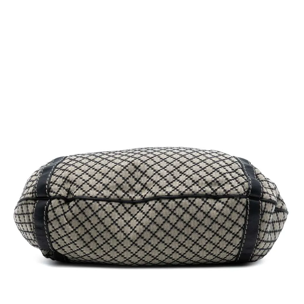 Gucci Diamante Canvas Crest Satchel Brown Canvas Very good - Inside View