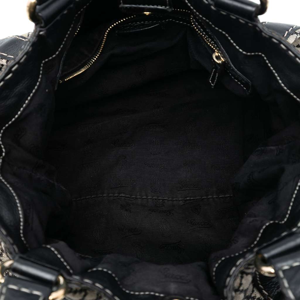 Gucci Diamante Canvas Crest Satchel Brown Canvas Good condition - Model View