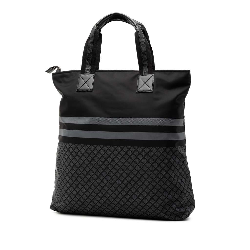 Gucci Diamante Nylon Web Tote Black Good condition - Back View