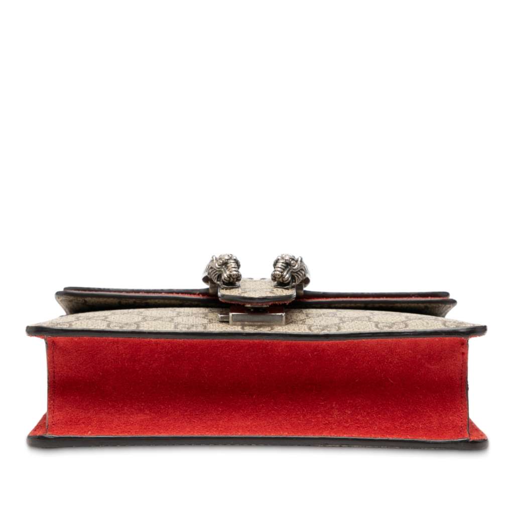 Gucci Small GG Supreme Dionysus Crossbody Brown Canvas Good condition - Inside View