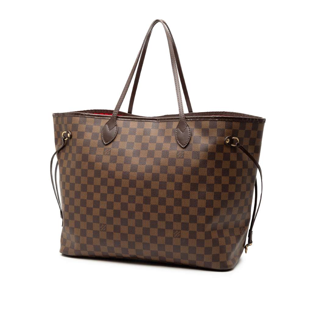 Louis Vuitton Damier Ebene Neverfull GM Brown Good condition - Back View