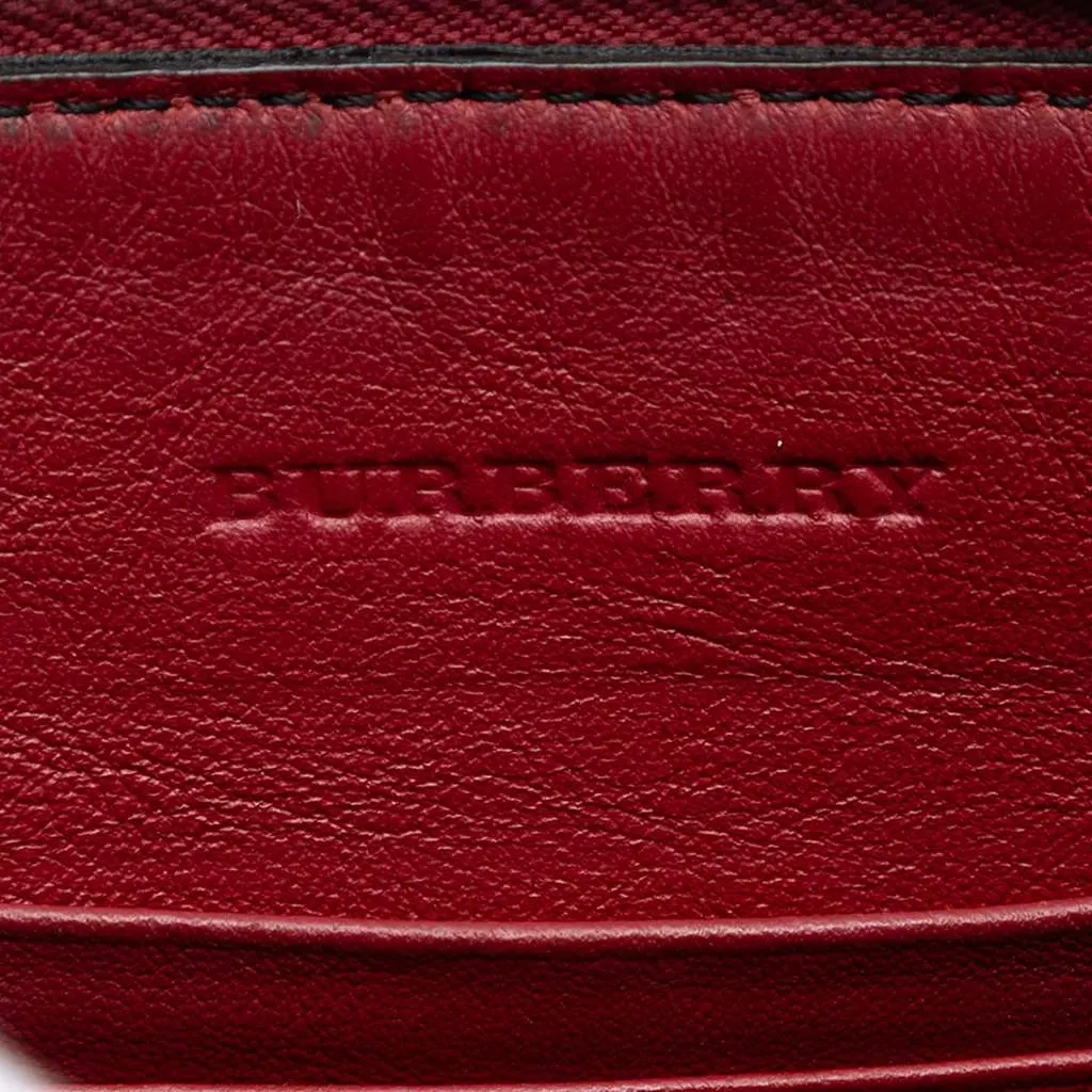 Burberry House Check Canvas Derby Peyton Crossbody Brown Canvas Very good - Box View