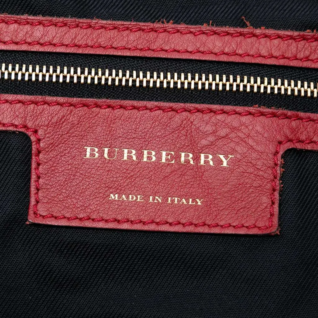 Burberry Small Haymarket Check Canvas and Leather Canterbury Tote Brown Canvas Very good - Box View