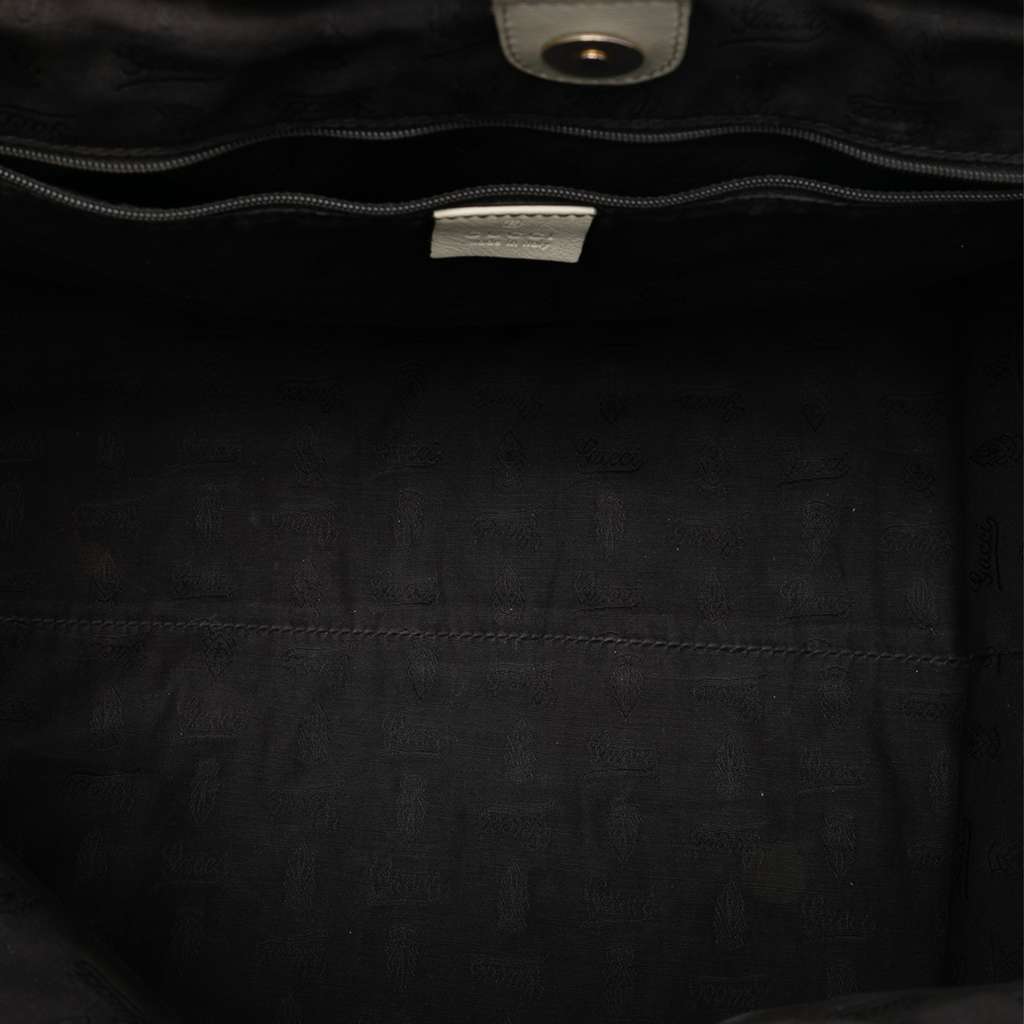 Gucci Large Guccissima Sukey Tote White Leather Good condition - Model View