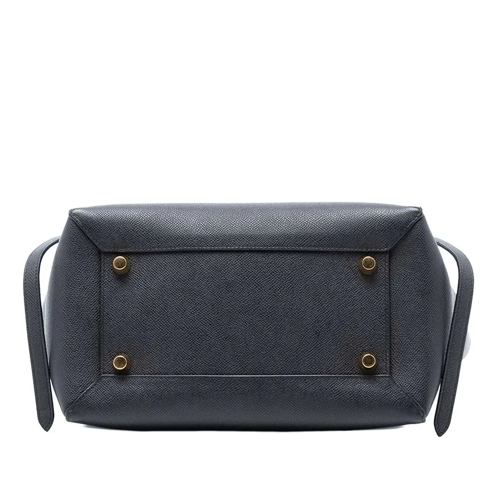 Celine Mini Grained Calfskin Belt Bag Black Leather Good - Inside View