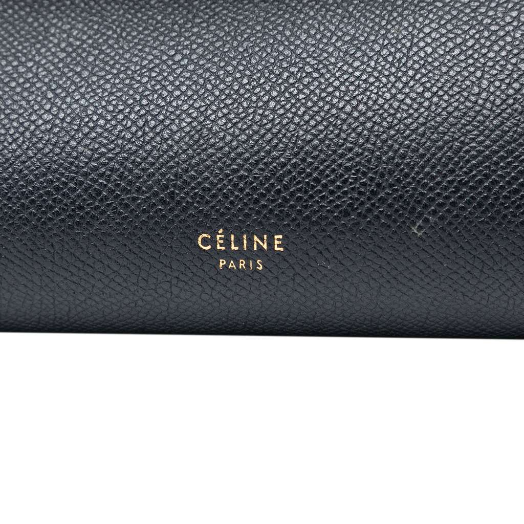 Celine Mini Grained Calfskin Belt Bag Black Leather Good condition - Box View