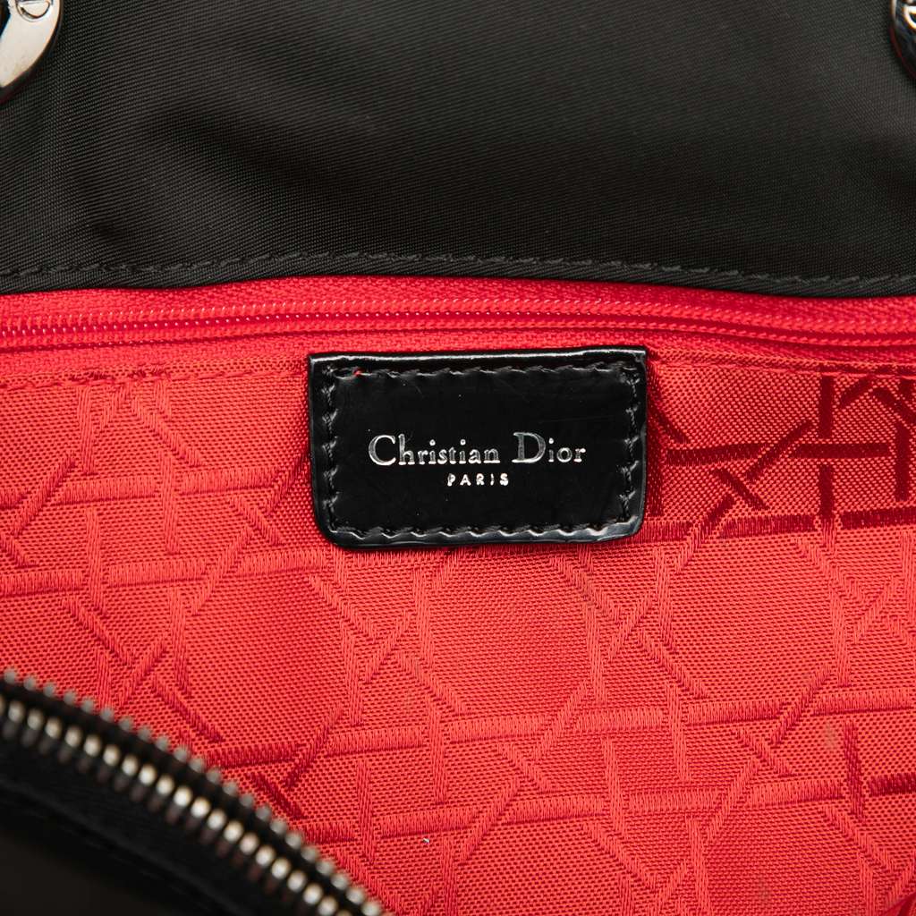 Dior Extra Large Nylon Cannage Lady Dior Black Good condition - Box View