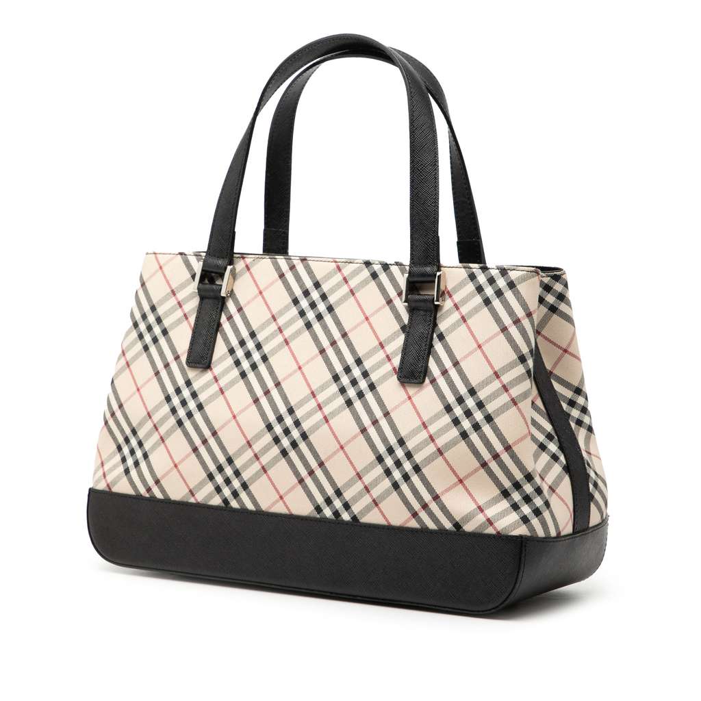 Burberry Nova Check Canvas Tote Brown Canvas Good condition - Back View