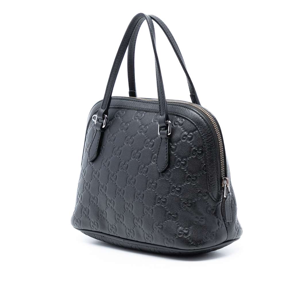 Gucci Mini Guccissima Dome Satchel Black Leather Good condition - Back View