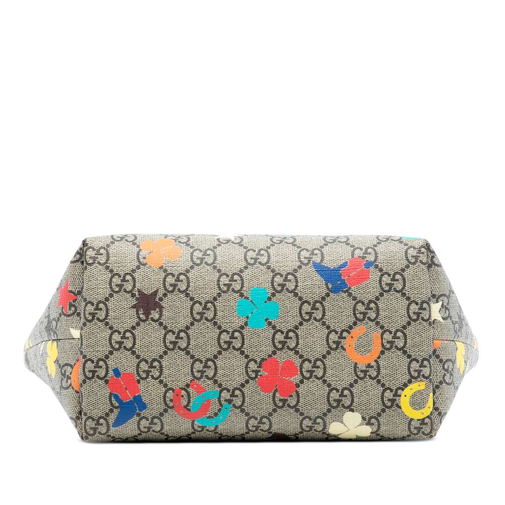 Gucci Kids GG Supreme Ranch Tote Brown Canvas Good condition - Inside View