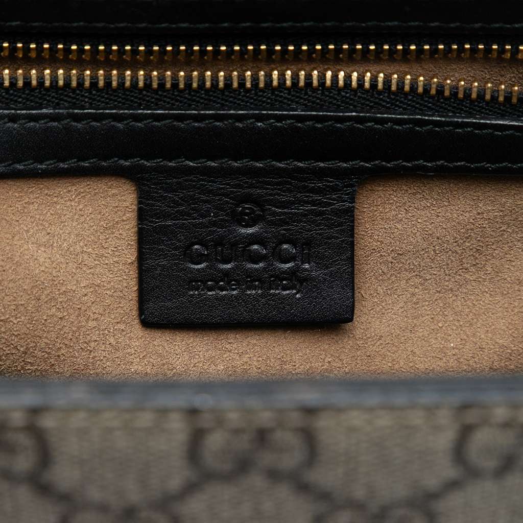 Gucci Small GG Supreme Padlock Satchel Brown Canvas Good condition - Box View