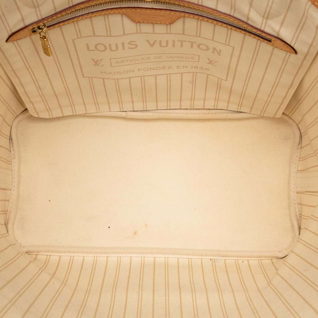 Louis Vuitton Damier Azur Neverfull MM White Good condition - Model View