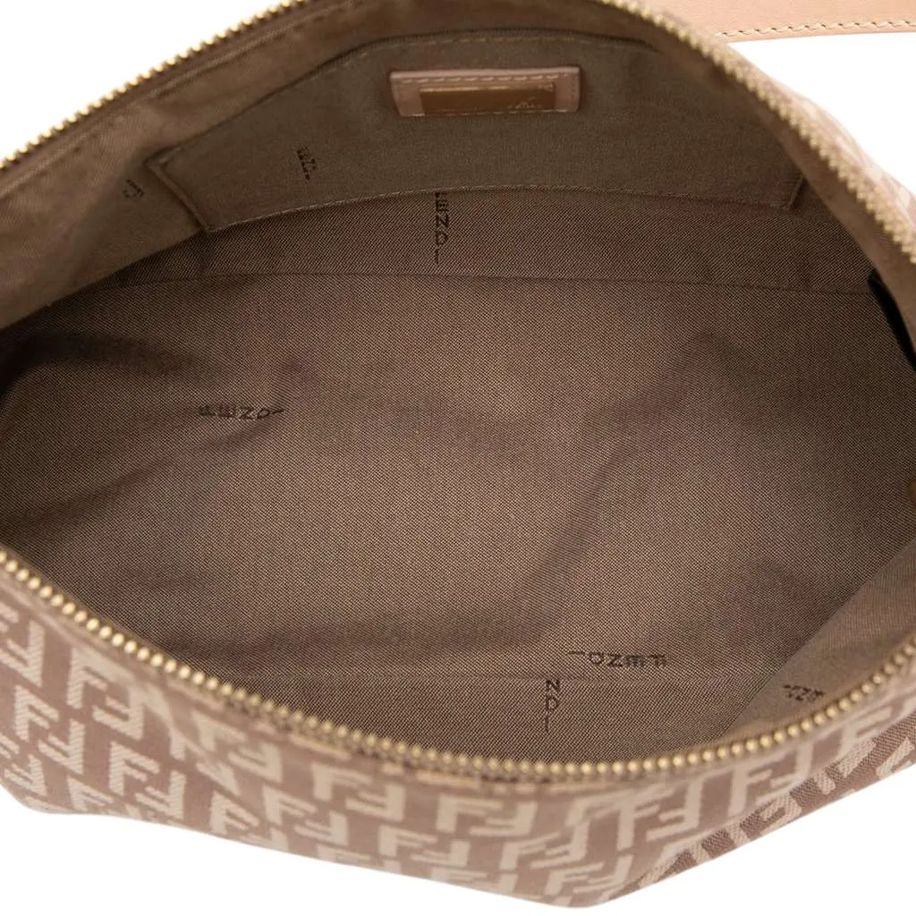 Fendi Zucchino Canvas Pochette Pink Canvas Good - Model View
