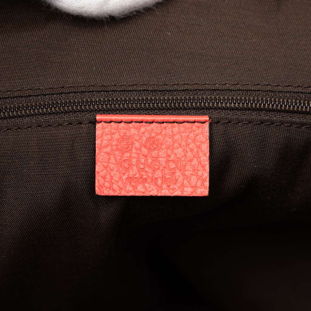 Gucci Leather GG Charm Satchel Red Leather Good condition - Box View