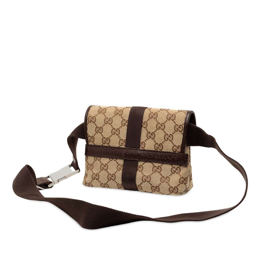 Gucci GG Canvas Belt Bag Brown Canvas Good condition - Back View