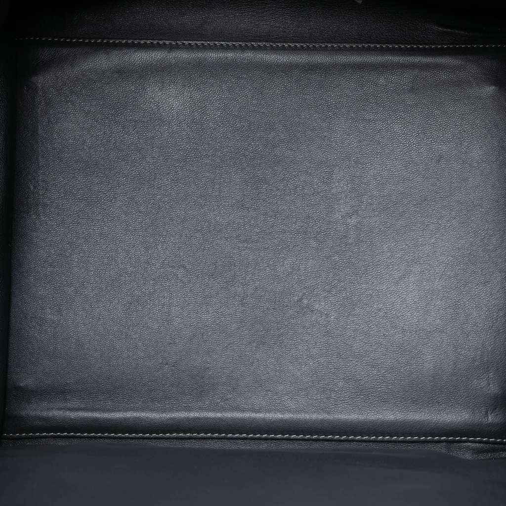 Celine Medium Croc Embossed Leather Luggage Phantom Tote Grey Leather Good condition - Model View